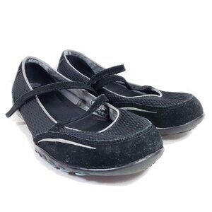 Skechers Mary Jane Shoes Women's Size 8 Black Leather/Mesh